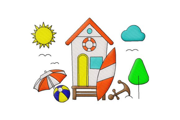 Beach House Embroidery Design Review for Small Business Merch