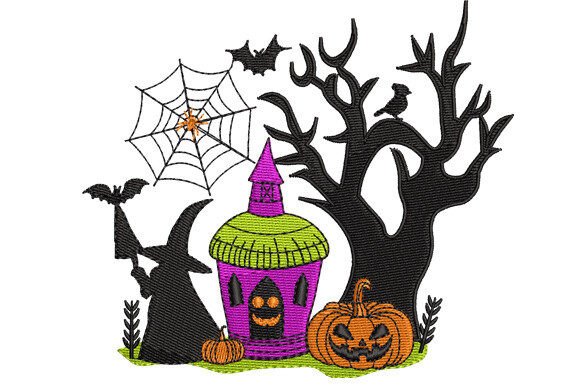 Halloween Hut, Witch, Pumpkin & Tree Review