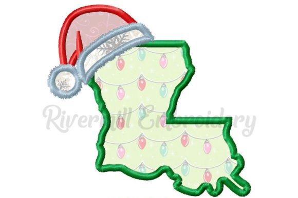 Reviewing the Applique Louisiana with Santa Hat Design